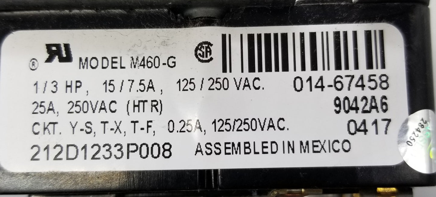 OEM Replacement for GE Dryer Timer 212D1233P008