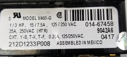 OEM Replacement for GE Dryer Timer 212D1233P008