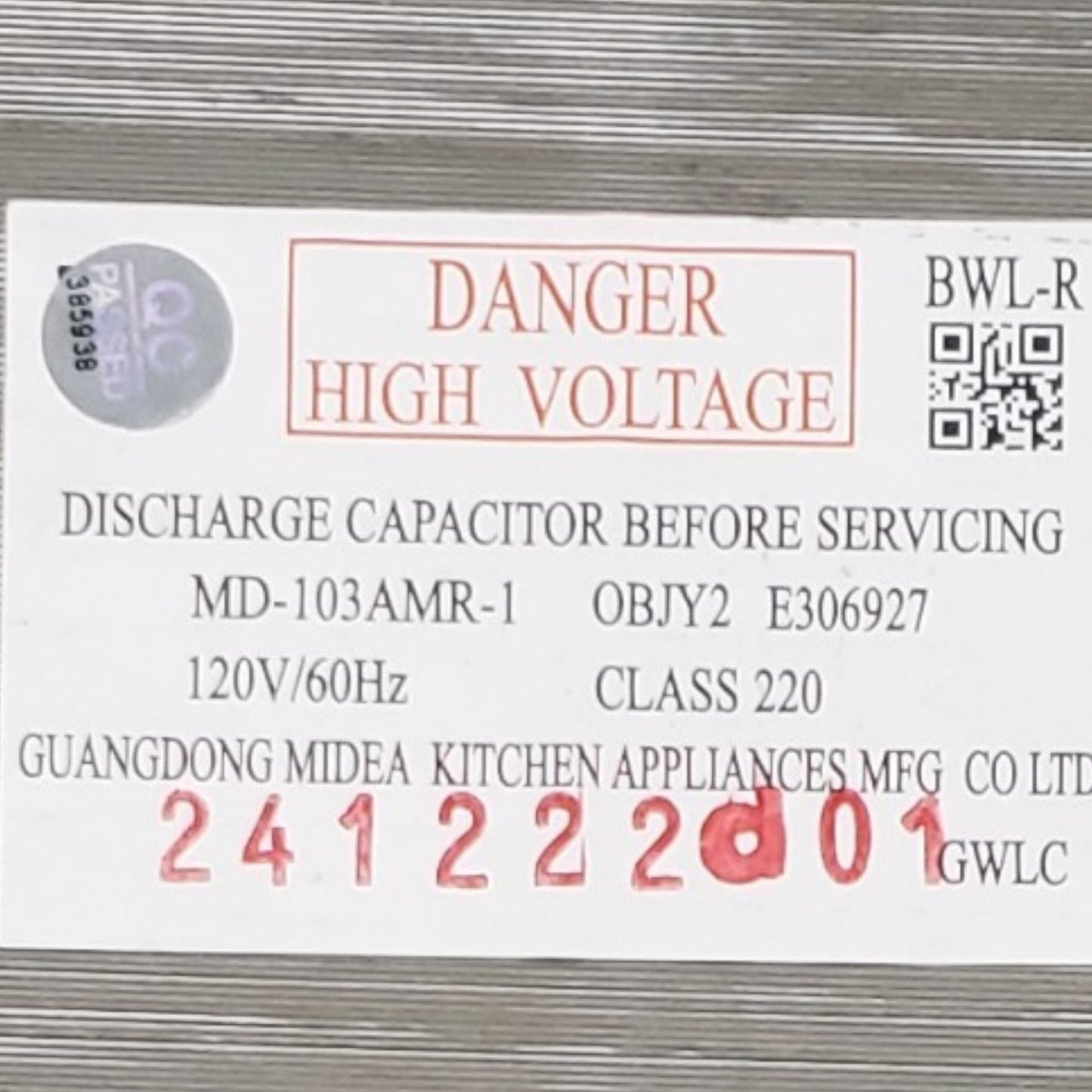 New OEM Replacement for Frigidaire Microwave Transformer 5304513457 1-Yr   (s To)