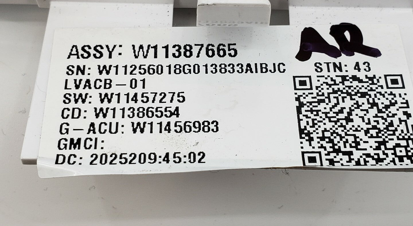 Genuine OEM Replacement for Maytag Washer Control W11387665   -