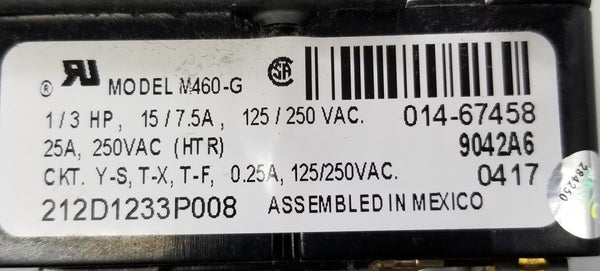 OEM Replacement for GE Dryer Timer 212D1233P008