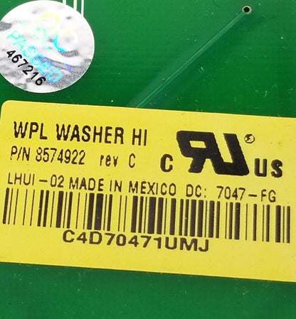 OEM Replacement for Whirlpool Washer Control  8574922    ~ ~