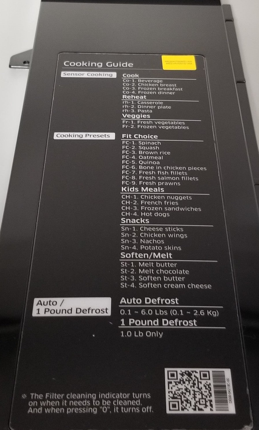 New OEM Replacement for Samsung Control Panel Assembly DE94-03242C