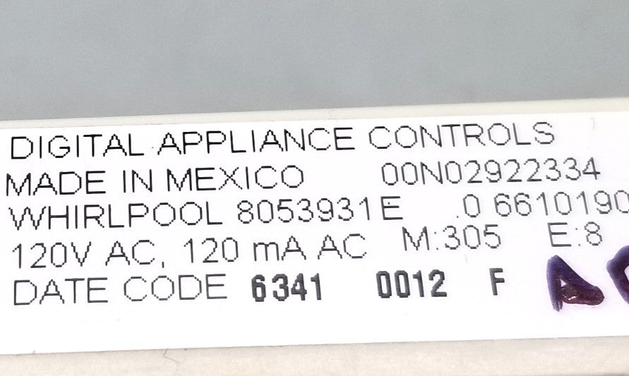 OEM Replacement for Whirlpool Range Control  8053931