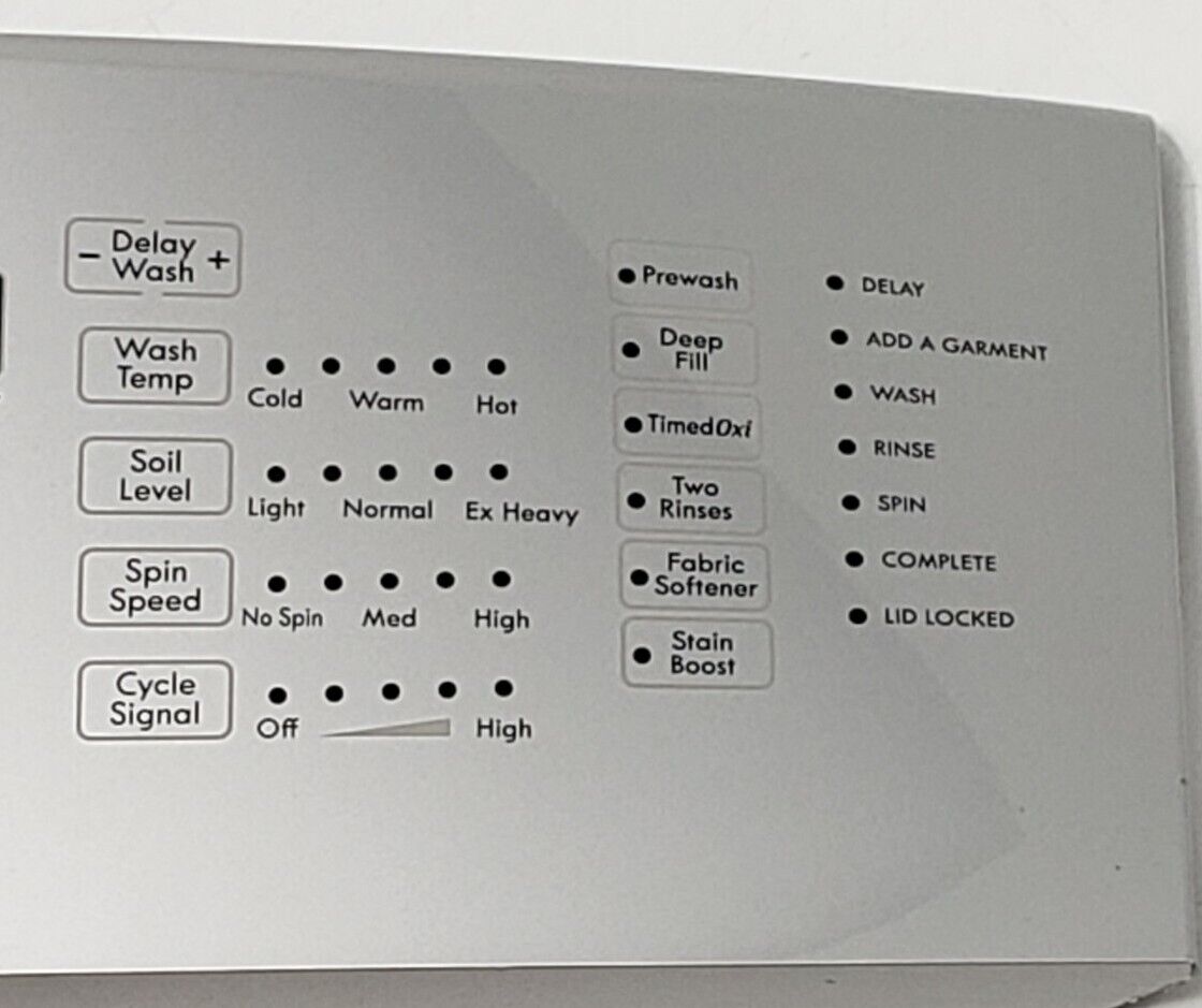 OEM Replacement for Kenmore Washer Control Panel W10873008