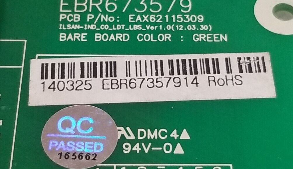 OEM Replacement for LG Fridge Display Control EBR67357914