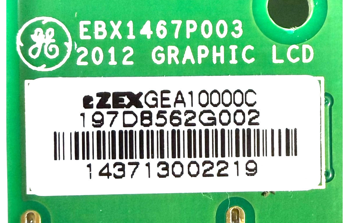 OEM Replacement for GE Fridge Graphic Card LCD 197D8562G002