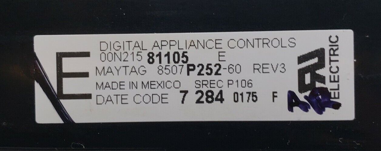 Genuine OEM Replacement for Whirlpool Range Control 8507P252-60 ⭐     ⭐