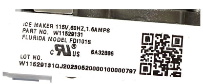 New Replacement for Whirlpool Fridge Icemaker Assembly W11529131 1Yr