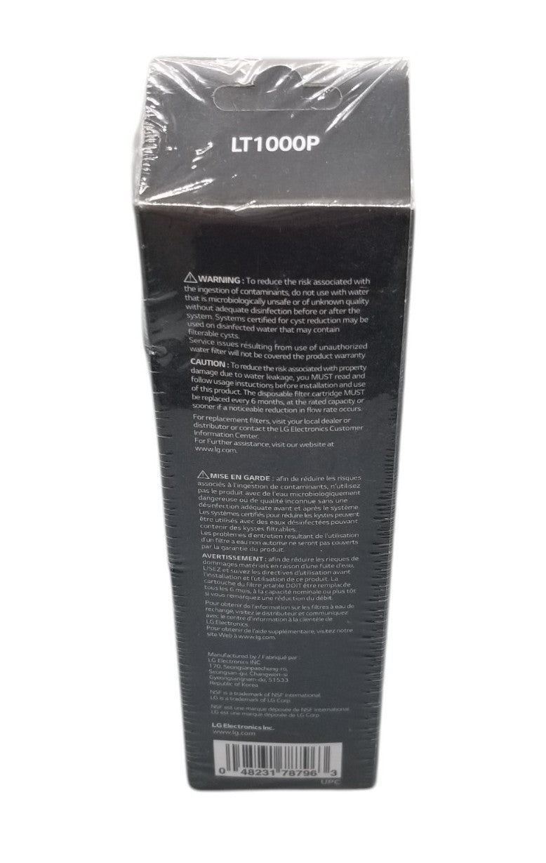 New OEM Replacement for LG Refrigerator Water Filter LT1000P