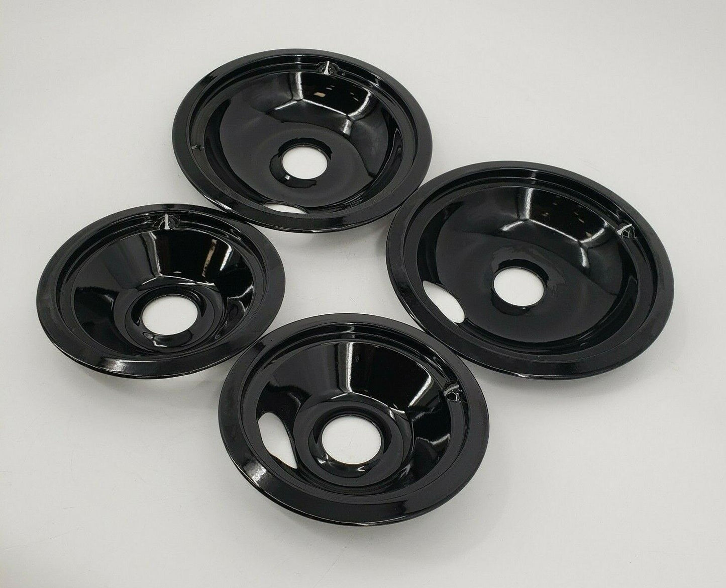 New Genuine OEM Replacement for GE Range Black Drip Pans (4) WB31T10014