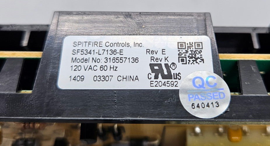 OEM Replacement for Frigidaire Range Control 316557136