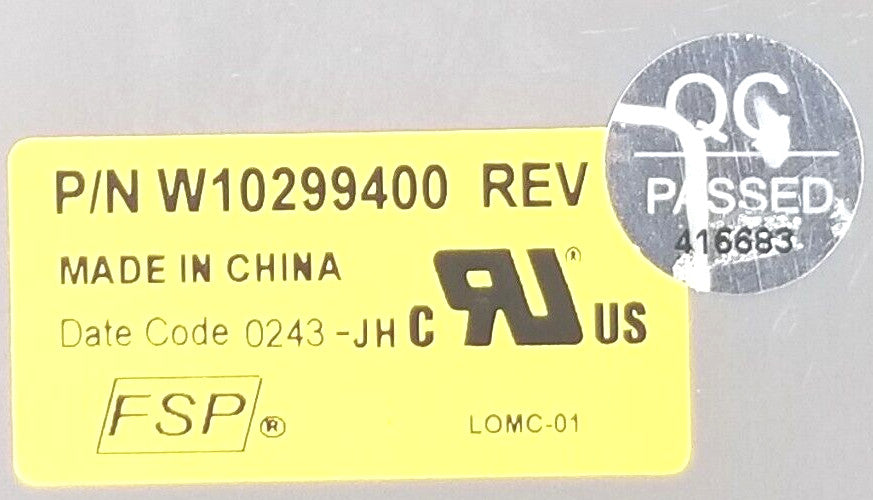 OEM Replacement for Whirlpool Washer Control W10299400