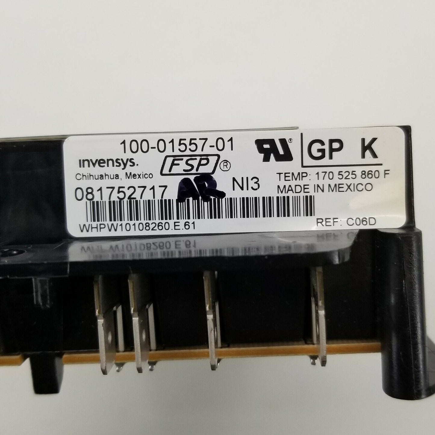 Genuine OEM Replacement for Whirlpool Range Control W10108260