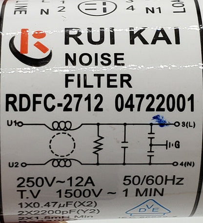 NEW Replacement for Samsung Dishwasher Noise Filter RDFC-2712 - 1 YEAR