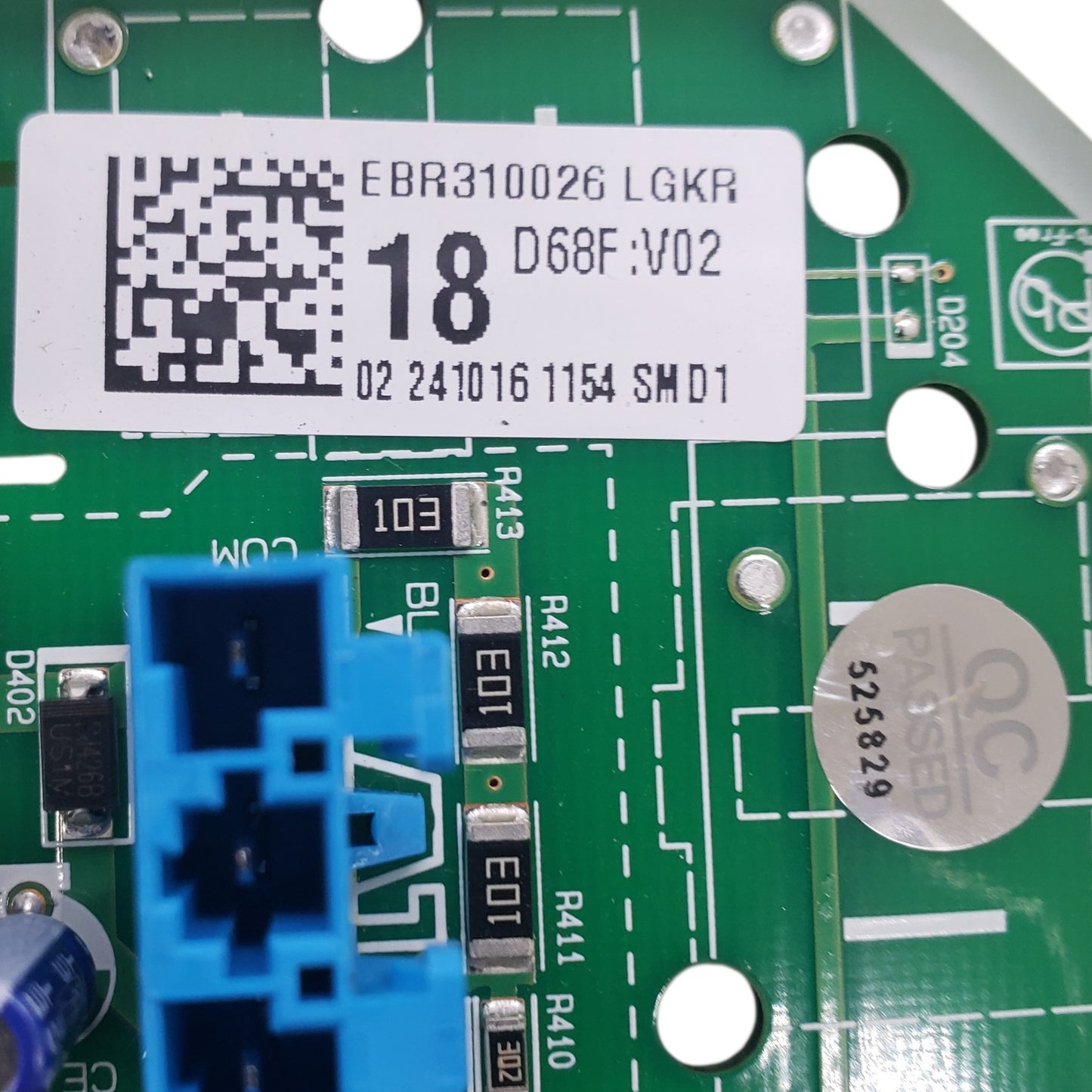 OEM Replacement for LG Dryer Control EBR31002618