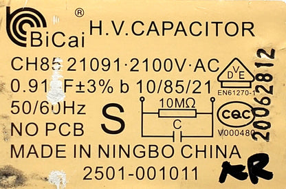 New Genuine OEM Replacement for Samsung Microwave Capacitor 2501-001011