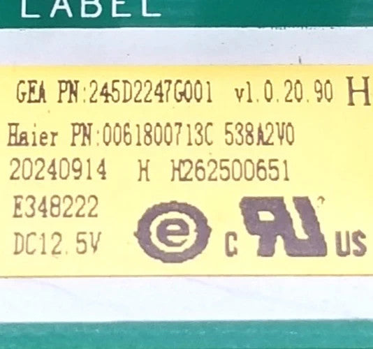 OEM Replacement for GE Refrigerator Control 245D2247G001