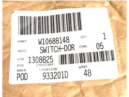 New Replacement for Whirlpool Dryer Door Switch W10688148