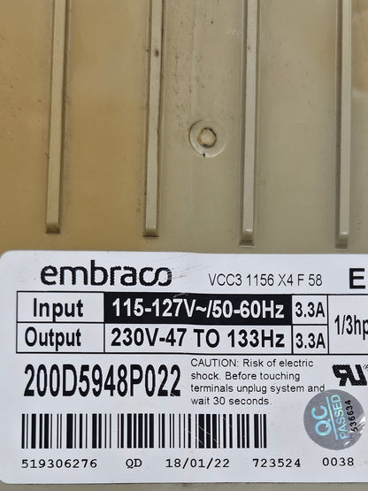 OEM Replacement for GE Fridge Inverter Control 200D5948P022
