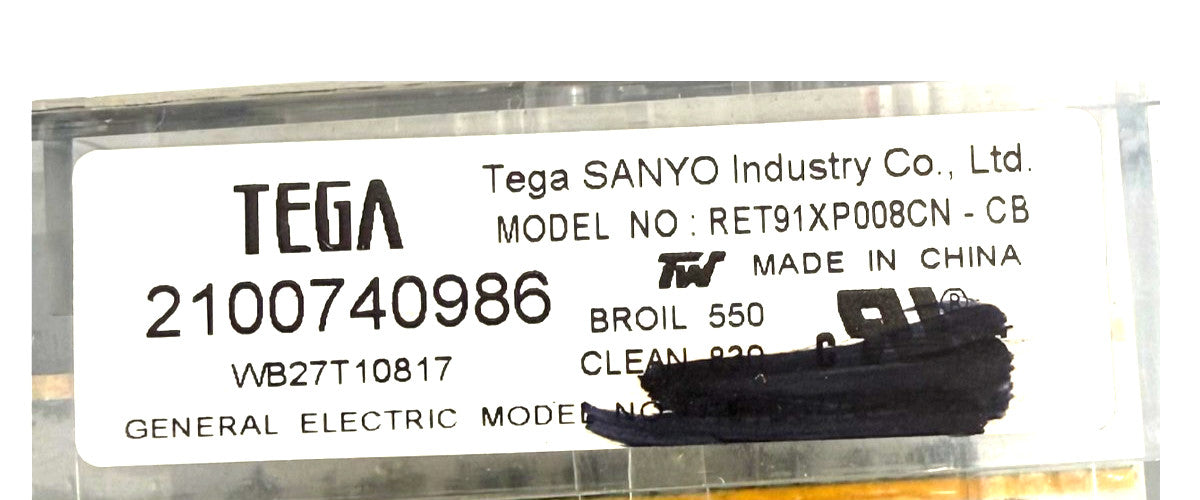 OEM Replacement for GE Range Control WB27T10817
