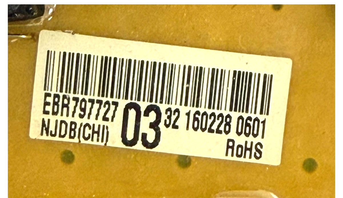 OEM Replacement for LG Washer Control EBR79772703