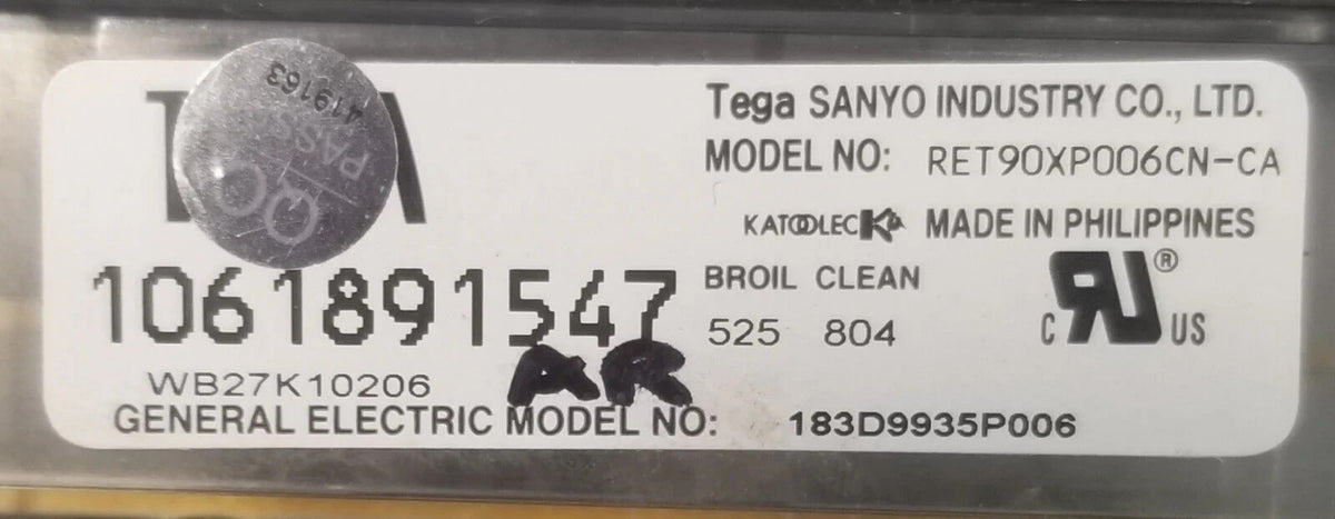 OEM Replacement for GE Range Control Board WB27K10206