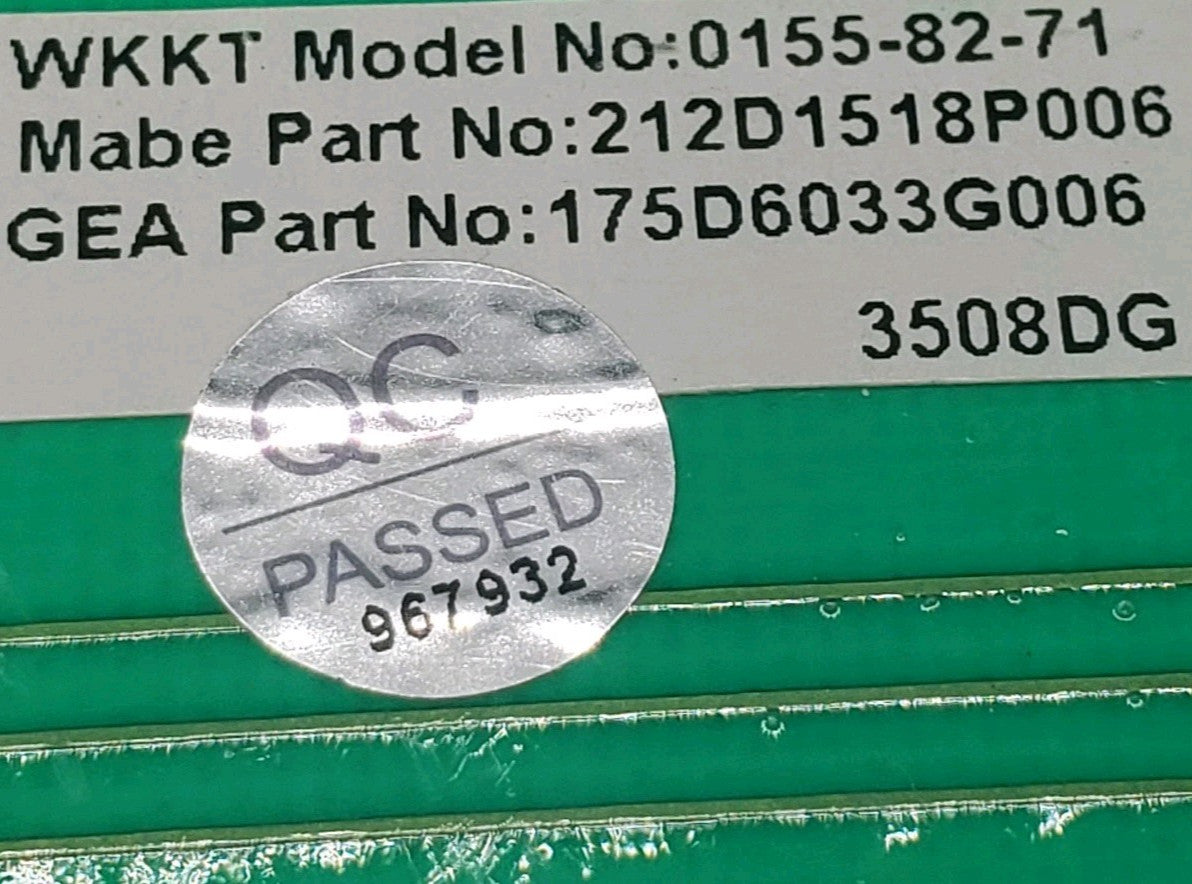 OEM Replacement for GE Dryer Control  175D6033G006