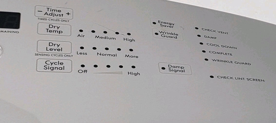 OEM Replacement for Kenmore Dryer User Interface  W11098827