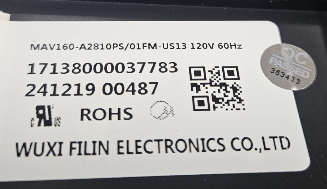 OEM Replacement for Midea Washer Control 17138000037783