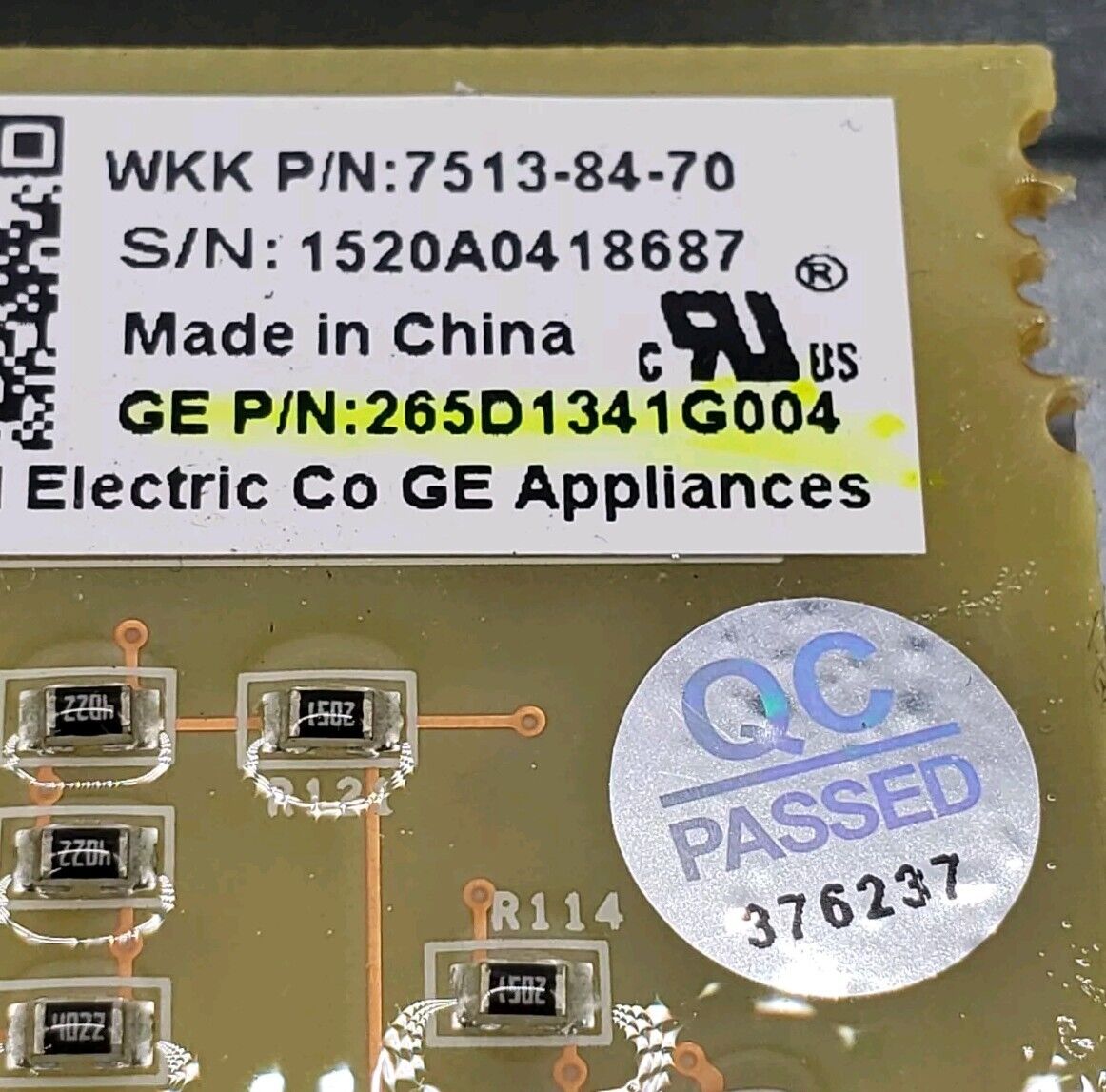 OEM Replacement for GE Dishwasher Control 265D1341G004