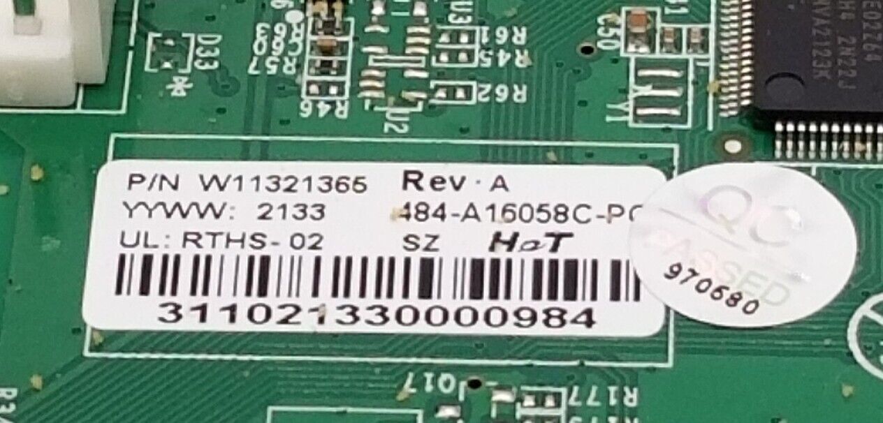 OEM Replacement for Whirlpool Fridge Control W11321365