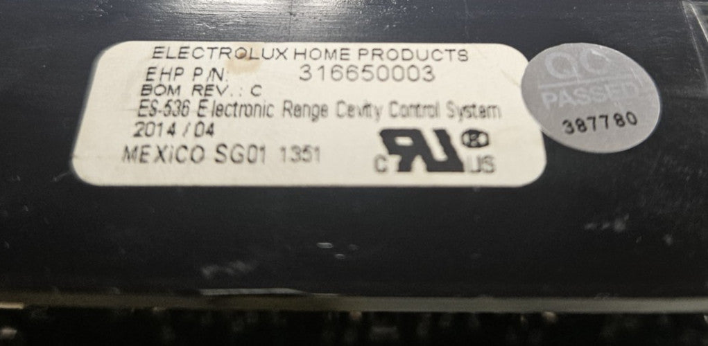 OEM Replacement for Kenmore Range Control 316650003
