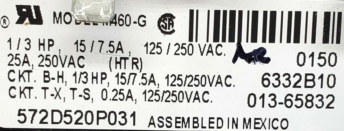 OEM Replacement for Fisher  Paykel Dryer Timer 572D520P031