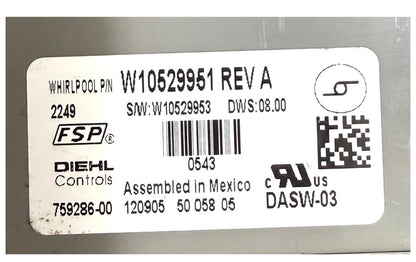 OEM Replacement for Whirlpool Dishwasher Control W10529951