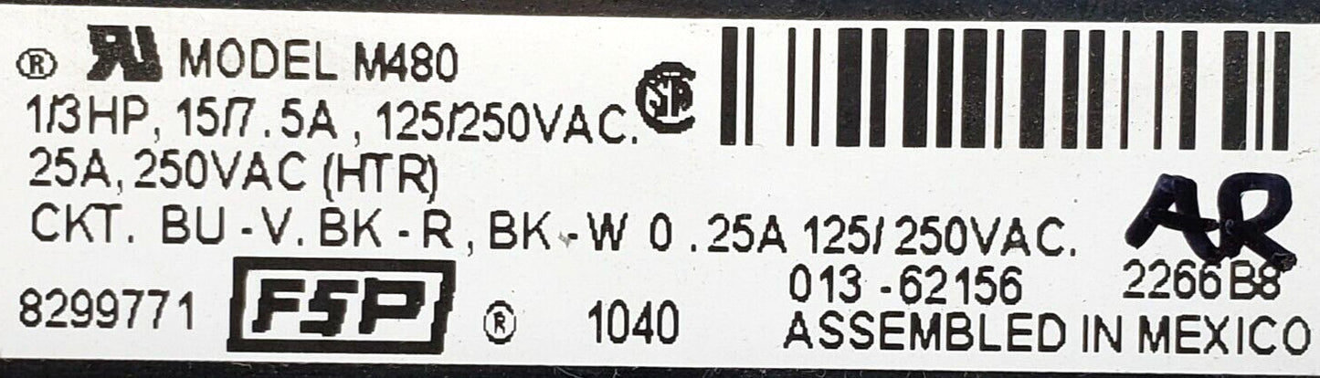 OEM Replacement for Whirlpool Dryer Timer  8299771