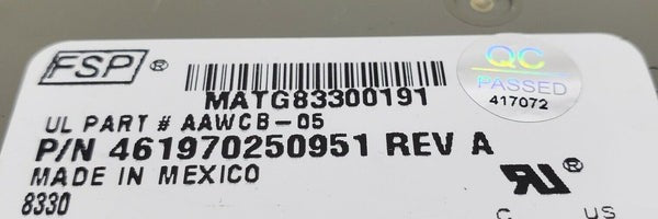 OEM Replacement for Whirlpool Washer Control 461970250951