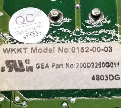 OEM Replacement for GE Refrigerator Control 200D2260G01