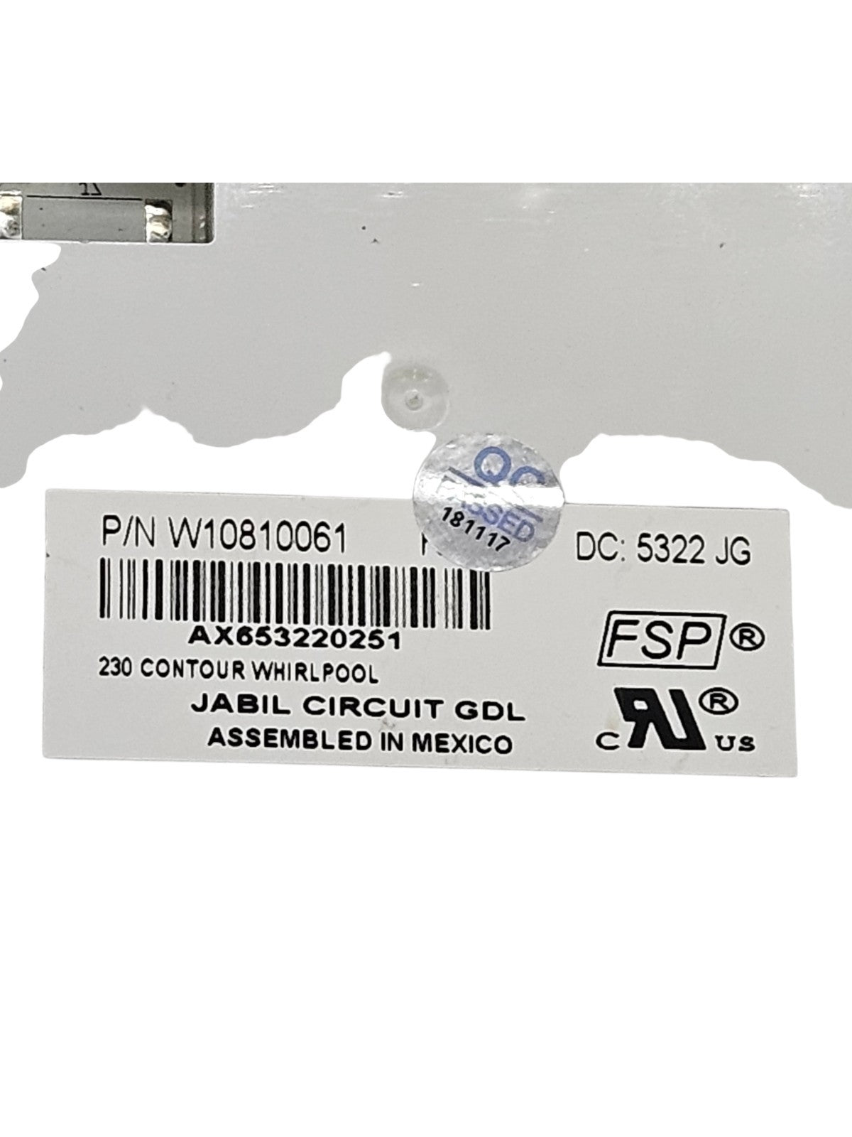 OEM Replacement for Whirlpool Fridge Control W10810061