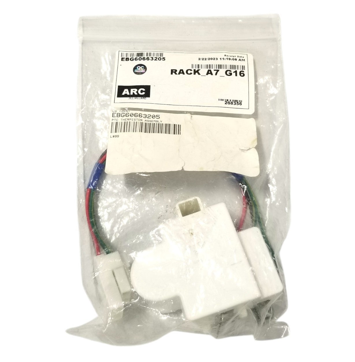 New OEM Replacement for LG Fridge Compressor Overload Protector and Wire Harness EBG60663205