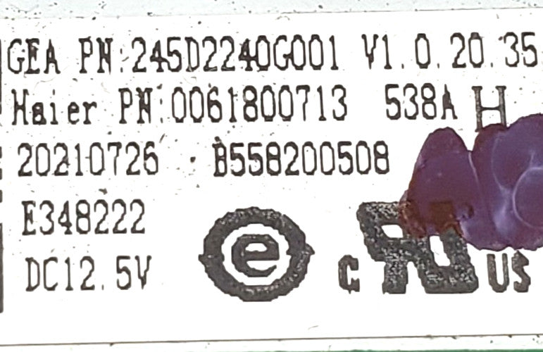 Replacement for GE Refrigerator Control 245D2240G001