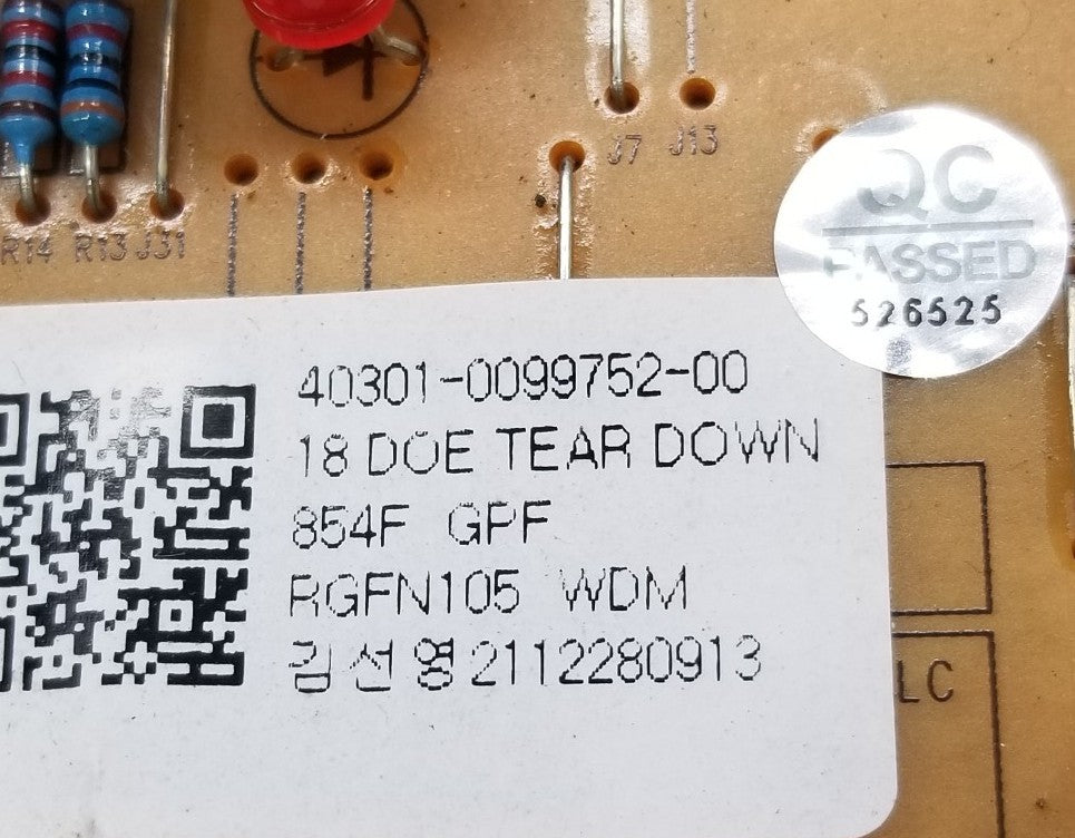 OEM Replacement for Kenmore Fridge Control 40301-0099752-00