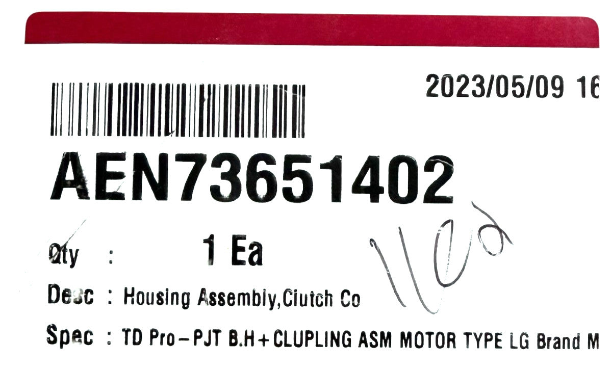 New Replacement for LG Washer Clutch Coupling Housing AEN73651402 1Yr