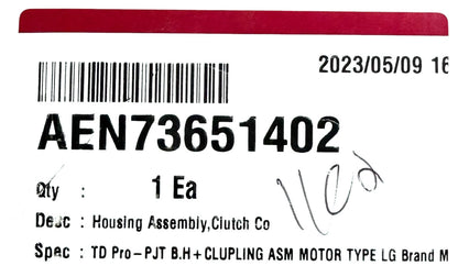 New Replacement for LG Washer Clutch Coupling Housing AEN73651402 1Yr