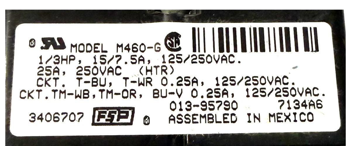 OEM Replacement for Kenmore Dryer Timer 3406707