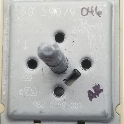 OEM Replacement for GE Range Infinite Switch 982-0359-001