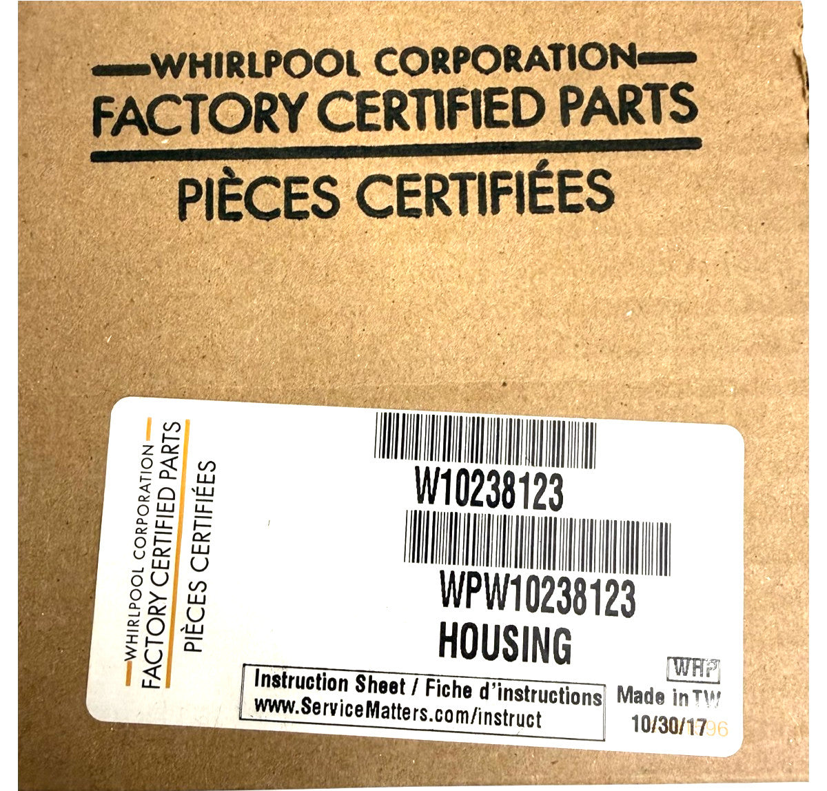 New Replacement for Whirlpool Fridge Water Filter W10238123