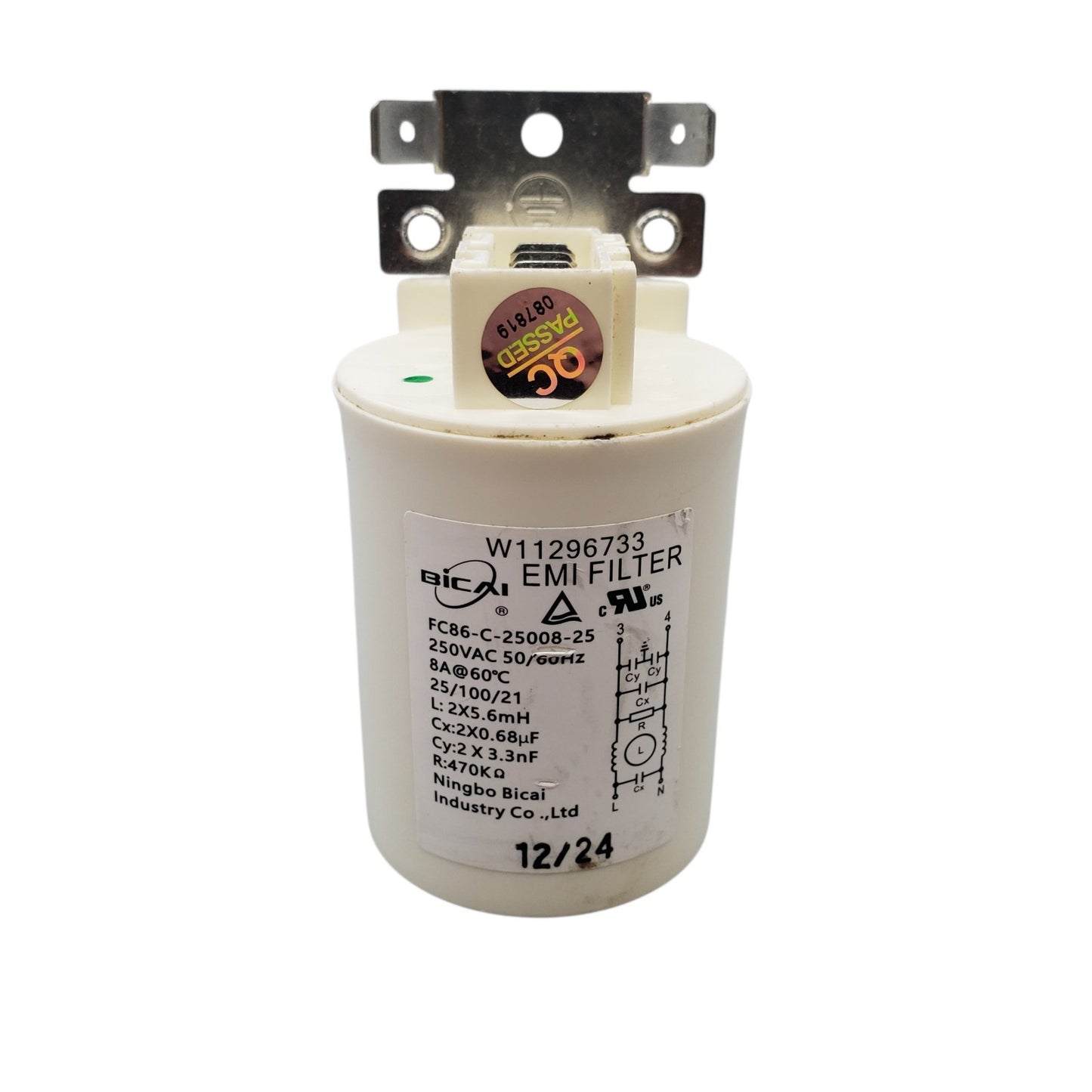 Replacement for Whirlpool Washer Capacitor W11296733