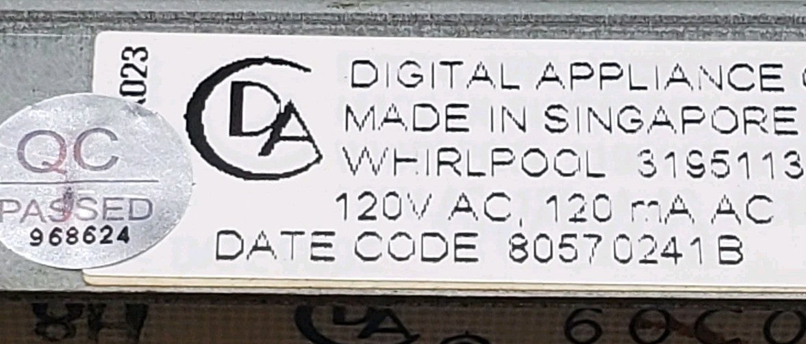OEM Replacement for Whirlpool Range Control 3195113