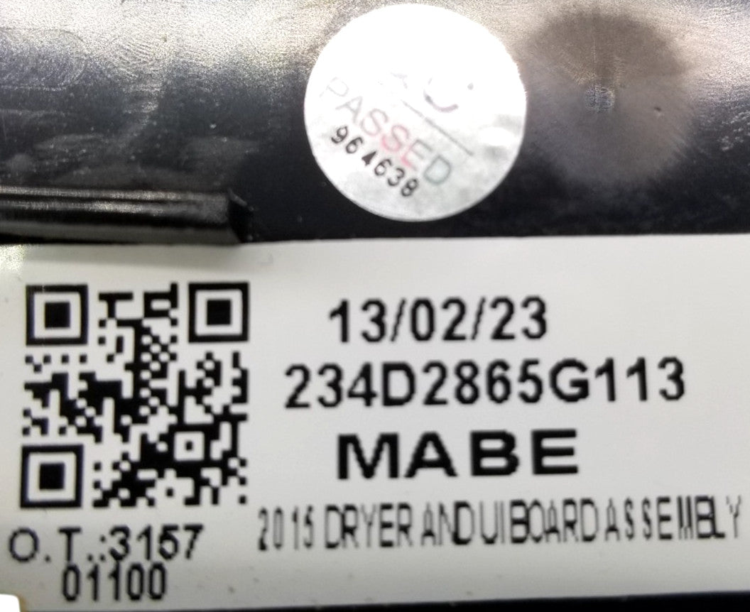 OEM Replacement for GE Dryer Control 234D2865G113 WE22X35978